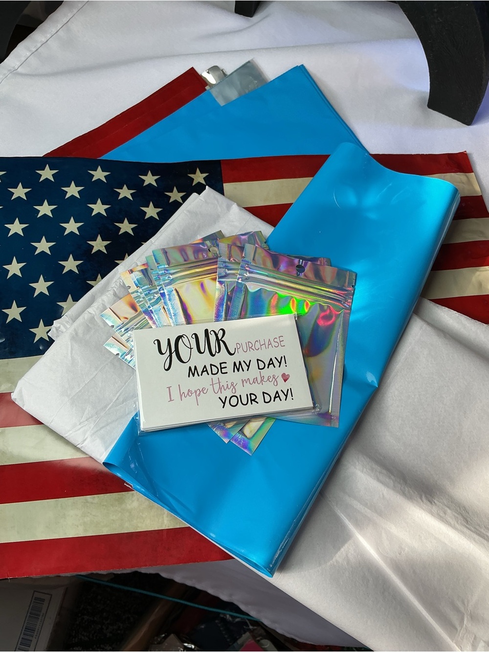 ⭐️ Patriotic Shipping Bundle Poly Mailers Tissue Bags Thank You Kit